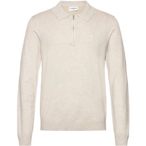 Lindbergh Ecovero L/S Zip Polo XL Cream XL Lindbergh Ecovero L/S Zip Polo XL Cream XL