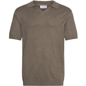 Lindbergh Ecovero S/S V-Neck Polo S Beige S Lindbergh Ecovero S/S V-Neck Polo S Beige S