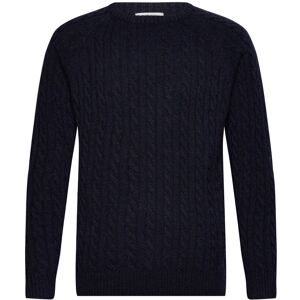 Lindbergh Lambswool Raglan Cable O-Neck Knit M Navy M Lindbergh Lambswool Raglan Cable O-Neck Knit M Navy M