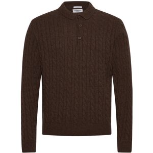 Lindbergh Lambswool L/S Button Polo XL Brown XL Lindbergh Lambswool L/S Button Polo XL Brown XL