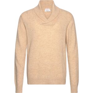 Lindbergh Lambswool L/S Shawl Collar Knit M Beige M Lindbergh Lambswool L/S Shawl Collar Knit M Beige M