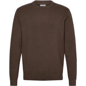 Lindbergh Rib Knitted O-Neck Knit M Brown M Lindbergh Rib Knitted O-Neck Knit M Brown M