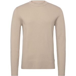Lindbergh Rib Knitted O-Neck Knit M White M Lindbergh Rib Knitted O-Neck Knit M White M