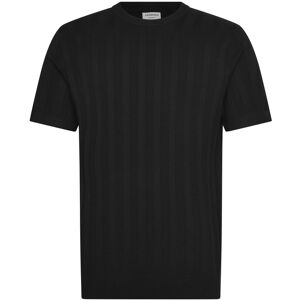 Lindbergh Knitted Crew Neck T-Shirt M Black M Lindbergh Knitted Crew Neck T-Shirt M Black M