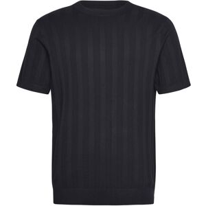 Lindbergh Knitted Crew Neck T-Shirt M Navy M Lindbergh Knitted Crew Neck T-Shirt M Navy M
