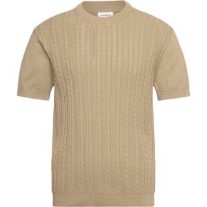 Lindbergh Knitted S/S O-Neck Tee XL Khaki XL Lindbergh Knitted S/S O-Neck Tee XL Khaki XL