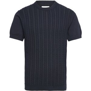 Lindbergh Knitted S/S O-Neck Tee XL Navy XL Lindbergh Knitted S/S O-Neck Tee XL Navy XL