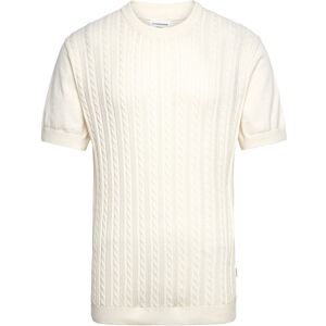 Lindbergh Knitted S/S O-Neck Tee XL Cream XL Lindbergh Knitted S/S O-Neck Tee XL Cream XL