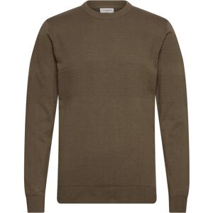 Lindbergh Purl Knit O-Neck Jumper XL Khaki XL Lindbergh Purl Knit O-Neck Jumper XL Khaki XL