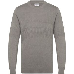 Lindbergh Purl Knit O-Neck Jumper M Grey M Lindbergh Purl Knit O-Neck Jumper M Grey M