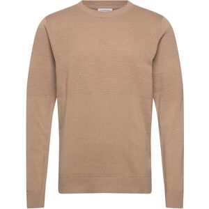 Lindbergh Purl Knit O-Neck Jumper M Beige M Lindbergh Purl Knit O-Neck Jumper M Beige M