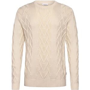 Lindbergh Cable O-Neck Knit M Cream M Lindbergh Cable O-Neck Knit M Cream M