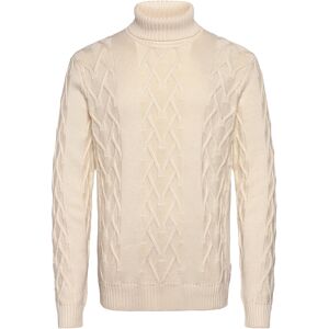 Lindbergh Cable Roll-Neck Knit M Cream M Lindbergh Cable Roll-Neck Knit M Cream M