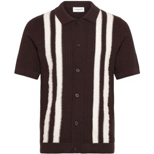 Lindbergh Knitted Polo Cardigan M Brown M Lindbergh Knitted Polo Cardigan M Brown M