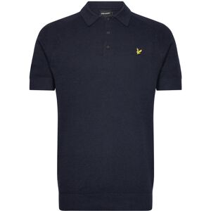 Scott Linen Blend Knitted Polo M Navy M Scott Linen Blend Knitted Polo M Navy M