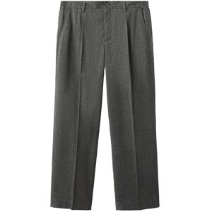 Mango Regular-Fit Pleated Flannel Trousers 38 Grey 38 Mango Regular-Fit Pleated Flannel Trousers 38 Grey 38