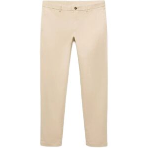 Mango Barna Slim-Fit Twill Chino Trousers 38 Cream 38 Mango Barna Slim-Fit Twill Chino Trousers 38 Cream 38