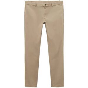 Mango Barna Slim-Fit Twill Chino Trousers 38 Beige 38 Mango Barna Slim-Fit Twill Chino Trousers 38 Beige 38