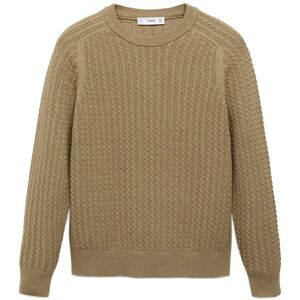 Mango 100% Cotton Braided Sweater L Beige L Mango 100% Cotton Braided Sweater L Beige L