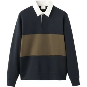 Mango 100% Cotton Polo Sweatshirt XL Navy XL Mango 100% Cotton Polo Sweatshirt XL Navy XL