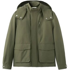 Mango Water-Repellent Bomber Jacket With Detachable Hood XXL Khaki XXL Mango Water-Repellent Bomber Jacket With Detachable Hood XXL Khaki XXL