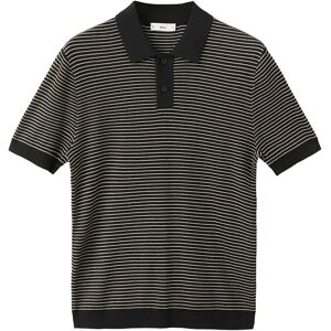 Mango Striped Knit Cotton Polo Shirt L Patterned L Mango Striped Knit Cotton Polo Shirt L Patterned L