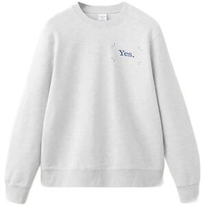 Mango Printed Sweatshirt 100% Cotton M Grey M Mango Printed Sweatshirt 100% Cotton M Grey M