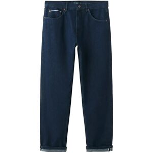 Mango 100% Cotton Regular Fit Cropped Jeans 44 Navy 44 Mango 100% Cotton Regular Fit Cropped Jeans 44 Navy 44