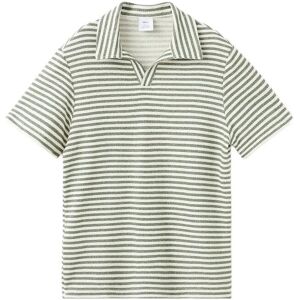 Mango Regular Fit Textured Stripe Polo XXL Green XXL Mango Regular Fit Textured Stripe Polo XXL Green XXL