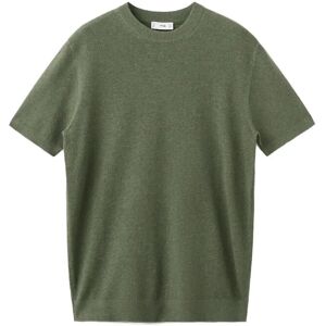 Mango Cotton Fine-Knit T-Shirt L Khaki L Mango Cotton Fine-Knit T-Shirt L Khaki L