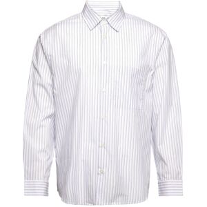 Mango Striped Cotton Oversized Shirt S Blue S Mango Striped Cotton Oversized Shirt S Blue S