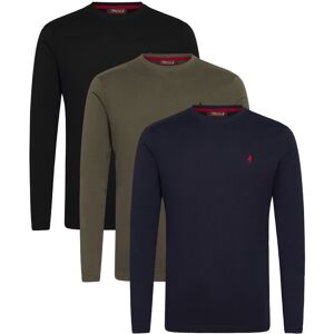 Jack Reg Ls 3Pk Mcs M Tee L Black L Jack Reg Ls 3Pk Mcs M Tee L Black L