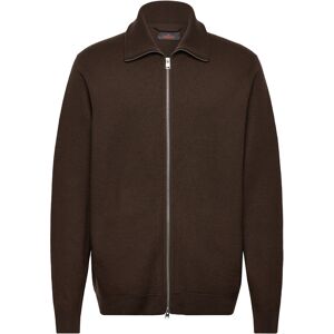 Morris York Knitted Zip Jacket XXL Brown XXL Morris York Knitted Zip Jacket XXL Brown XXL