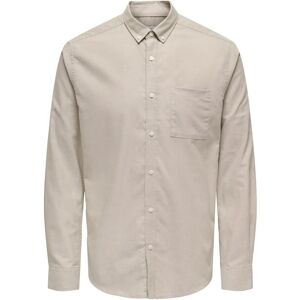 ONLY & SONS Onsalvaro Slim Ls Oxford Shirt Noos Frml L Beige L ONLY & SONS Onsalvaro Slim Ls Oxford Shirt Noos Frml L Beige L