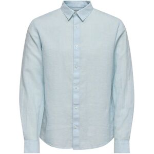 ONLY & SONS Onscaiden Life Ls Solid Linen Blend Noos XL Blue XL ONLY & SONS Onscaiden Life Ls Solid Linen Blend Noos XL Blue XL