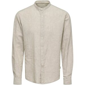 ONLY & SONS Onscaiden Life Ls Linen Blend Mao Noos S Beige S ONLY & SONS Onscaiden Life Ls Linen Blend Mao Noos S Beige S