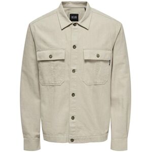 ONLY & SONS Onskennet Ls Linen Overshirt Noos XS Beige XS ONLY & SONS Onskennet Ls Linen Overshirt Noos XS Beige XS
