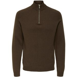 ONLY & SONS Onsedward Reg 7 Wool Half Zip Knit Cs XXL Brown XXL ONLY & SONS Onsedward Reg 7 Wool Half Zip Knit Cs XXL Brown XXL