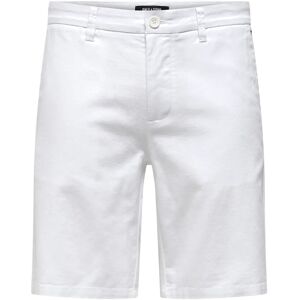 ONLY & SONS Onsmark 0011 Cotton Linen Shorts Noos XS White XS ONLY & SONS Onsmark 0011 Cotton Linen Shorts Noos XS White XS
