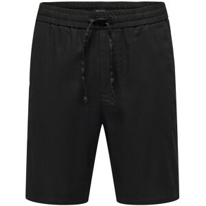 ONLY & SONS Onslinus 0007 Cot Lin Shorts Noos XXL Black XXL ONLY & SONS Onslinus 0007 Cot Lin Shorts Noos XXL Black XXL