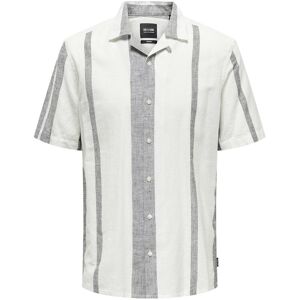 ONLY & SONS Onscaiden Life Stripe Linen Resort Noos M White M ONLY & SONS Onscaiden Life Stripe Linen Resort Noos M White M