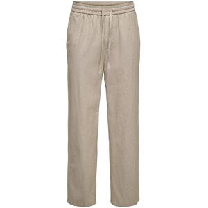 ONLY & SONS Onssinus Loose 0007 Cot Lin Pant Noos XS Beige XS ONLY & SONS Onssinus Loose 0007 Cot Lin Pant Noos XS Beige XS