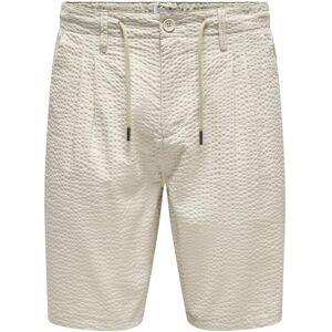 ONLY & SONS Onsleo Life 0009 Seersucker Shorts Noos S Beige S ONLY & SONS Onsleo Life 0009 Seersucker Shorts Noos S Beige S