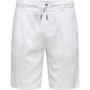 ONLY & SONS Onsleo Linen Mix 0048 Shorts S White S ONLY & SONS Onsleo Linen Mix 0048 Shorts S White S