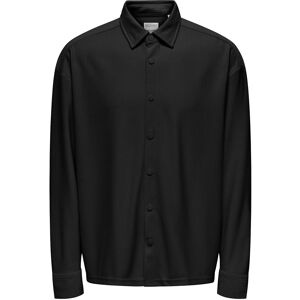 ONLY & SONS Onskari Plizze Ls Rlx Overshirt XS Black XS ONLY & SONS Onskari Plizze Ls Rlx Overshirt XS Black XS