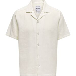 ONLY & SONS Onsbertil Waffle Ss Resort Shirt M White M ONLY & SONS Onsbertil Waffle Ss Resort Shirt M White M