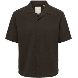 ONLY & SONS Onscruz Rlx Seersucker Resort Ss Shirt XXL Brown XXL ONLY & SONS Onscruz Rlx Seersucker Resort Ss Shirt XXL Brown XXL