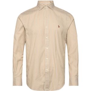 Polo Ralph Lauren Custom Fit Striped Stretch Oxford Shirt L Beige L Polo Ralph Lauren Custom Fit Striped Stretch Oxford Shirt L Beige L
