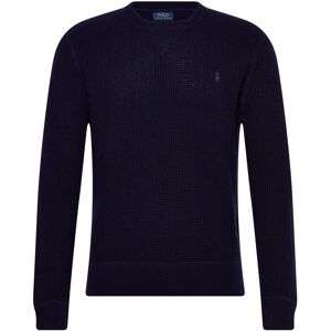 Polo Ralph Lauren Waffle-Knit Wool-Cotton Sweater XS Navy XS Polo Ralph Lauren Waffle-Knit Wool-Cotton Sweater XS Navy XS
