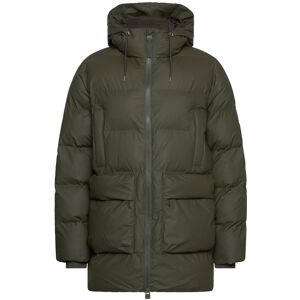 Rains Alta Long Puffer Cargo Jacket W3T4 S Green S Rains Alta Long Puffer Cargo Jacket W3T4 S Green S